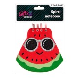 Caiet cu spirala, Starpak, Watermelon, 14.5 x 13 cm