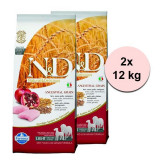 Farmina N&amp;amp;D dog LG Light MEDIUM &amp;amp; MAXI Chicken &amp;amp; Pomegranate 2 x 12 kg