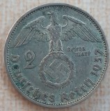 (A573) MONEDA DIN ARGINT GERMANIA - 2 REICHSMARK MARK 1937, LIT. A, NAZISTA