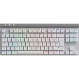 Tastatura gaming mecanica Logitech G515 TKL, Wireless, Bluetooth, USB, Layout US, Alb