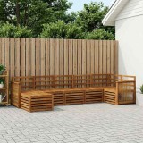 Cumpara ieftin Set de canapele de exterior 7 buc. 6-Locuri natural