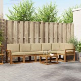 Cumpara ieftin Set de canapele de exterior 7 buc. 6-Locuri Natural si Bej