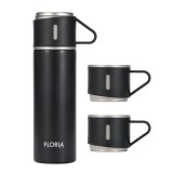 Termos portabil 3 cesti interior inox 400ml Floria negru Zilan ZLN0743
