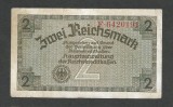 GERMANIA NAZISTA 2 MARCI REICHSMARK 1940 [26] P- 137a , 7 cifre , Litera F