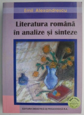 Literatura romana in analize si sinteze ? Emil Alexandrescu foto