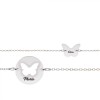 Mariposa - Set bratari personalizat banut si fluturas cu nume din argint 925