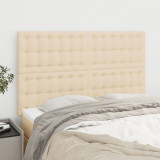 vidaXL Tăblii de pat, 4 buc, crem, 72x5x78/88 cm, textil
