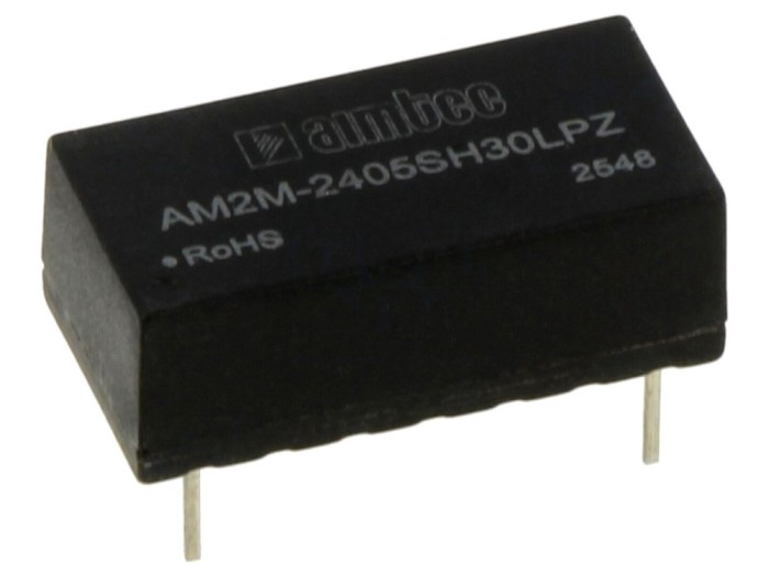 Convertor DC/DC 2W, 5V, 400mA, eficiență 86% - AIMTEC