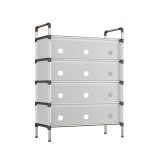 Etajera pentru incaltaminte cu cadru metalic din fier si 4 sertare inchise, 60x28x90 cm