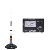 Antena CB PNI ML70 70 cm cu magnet inclus si reflectometru SWR-300