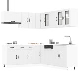 vidaXL Set dulap de bucătărie din 11 piese &bdquo;Lucca&rdquo; Lemn prelucrat alb 3314921