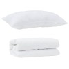VidaXL Set de Pături cu pernă 2 pcs Alb Microfibră 3376846