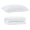 vidaXL Set de Pături cu pernă 2 pcs Alb Microfibră 3376846