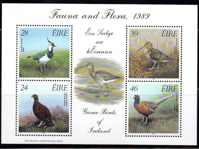 IRLANDA 1989, Fauna, Pasari, serie neuzata, MNH