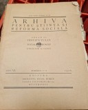 Arhiva pentru stiinta si reforma sociala numerele 1-2/1926- D. Gusti