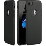 Husa Silicon Negru Mat GloMax Perfect Fit pentru Apple iPhone 7/8, Protectie Soc, Zgarieturi, Praf