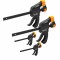 Set de 4 cleme bara clichet rapid 2 buc 100mm, 2 buc 150 mm,