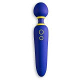 ROMP 2v1 ROMP FLIP Wand Massager cap de masaj și vibrator Blue 22,5 cm
