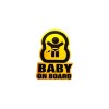 Abtibild baby on board reflectorizant auto Cod: DZ-16
