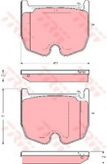 Set placute frana,frana disc MERCEDES S-CLASS (W220) (1998 - 2005) TRW GDB1541 foto