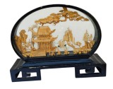 DIORAMA VINTAGE TRADIȚIONAL ASIATICA, LUCRATA MANUAL