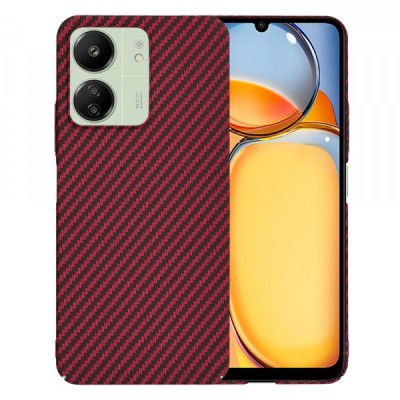 Husa pentru Xiaomi Redmi 13C 5G / 13C / Poco C65, Techsuit, Carbonite FiberShell, Rosie foto