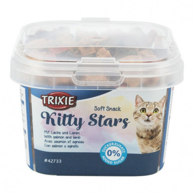 Trixie Soft Snack Kitty Stars - stele somon și miel 140 g foto