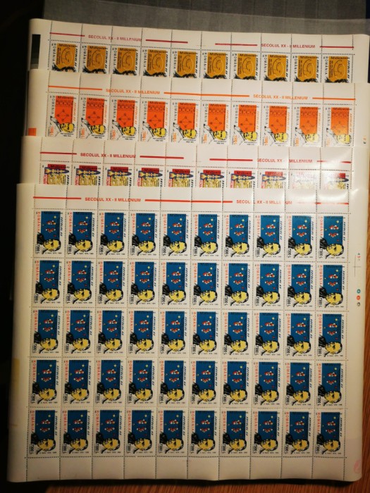 VOC 1999 Secolul XX-(II), Millenium, serie MNH in coli de 50 de serii