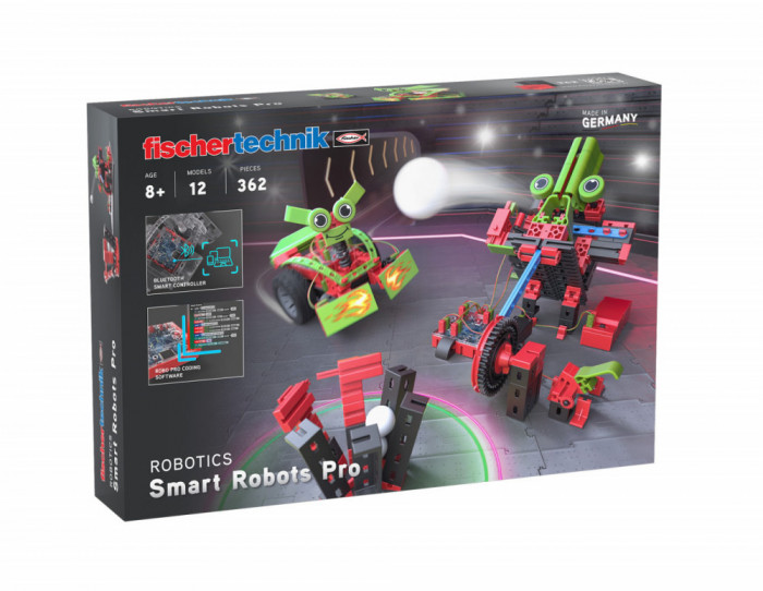 Kit STEM Smart Robots Pro, Fischertechnik, 362 piese