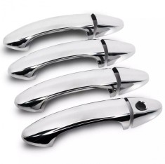 Set de 4 ornamente manere usi cromate pentru Ford B-Max 2012-2017, Fiesta VI 2008-2017, Transit Tourneo Courier din 2014, Ecosport 2012-2017