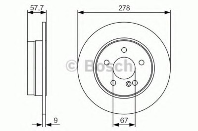 Disc frana MERCEDES C-CLASS Cupe (C204) (2011 - 2016) BOSCH 0 986 479 S96 foto