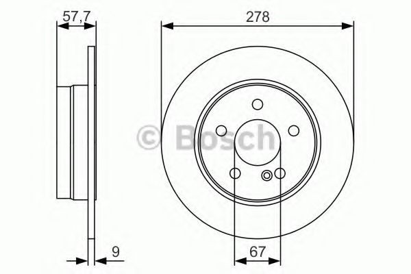Disc frana MERCEDES C-CLASS Cupe (C204) (2011 - 2016) BOSCH 0 986 479 S96