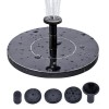 Cișmea Solara Plutitoare APF&reg;, 1W, 5 Duze, Prindere Fund Bazin, Protectie Uscat, Neagra, PVC, 10cm, Decor Gradina, Baie Pasari, Iaz