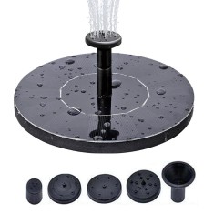 Fantana Arteziana Solara APF&reg; Plutitoare de Gradina cu 5 Duze si Ventuze Prindere
