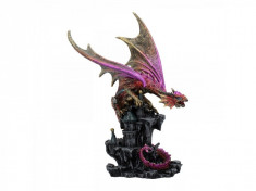 Statueta dragon pe castel Pastratorul Citadelei 23 cm foto