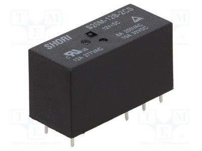 Releu electromagnetic DPDT 12V 10A SHORI ELECTRIC S20 foto