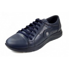 Pantofi barbati casual din piele naturala bleumarin - 501ABS Marimea 39