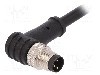 Conector M8, 3 pini, clasa etanseitate IP67, BULGIN - PXPPVC08RAM03ACL010PVC