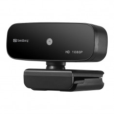 Camera web Sandberg, Full HD, 1920 x 1080 px, USB 2.0, microfon incorporat, autofocus, Negru