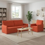 Cumpara ieftin Set de canapea 2 pcs Rosu portocalie Tesatura din corduroy
