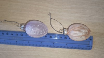 LOT 18 GLOBURI POM CRACIUN , CONFECTIONATE DIN STICLA foto