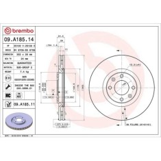 Set disc frana Citroen C4 Coupe (La) 11.04-12.13, C4 I (Lc) 11.04-12.14, C4 I Box / Liftback (Lr) 02.05-12.10, C4 2 (Nc) 02.09-, C4 3 (Ba Bb Bc) 10.2