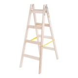 Cumpara ieftin Scara lemn, 2 tronsoane, 4 trepte, carlig pentru galeata, max 150 kg, 1.30 m, Strend Pro