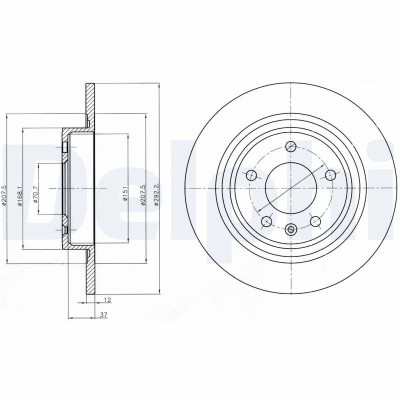 DELPHI BG4279 Disc frana foto