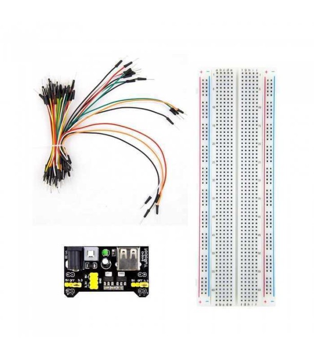 Set placa test breadboard 830 16.5x5.5x0.85cm +Set cabluri