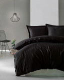 Lenjerie de pat pentru o persoana Single XXL (DE), Elegant - Black, Cotton Box, Bumbac Satinat