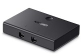 SWITCH USB SHARING Ugreen, &quot;30345&quot; porturi USB: USB-B x 2, conectare prin USB 2.0, cablu 1.5m inclus, buton comutare PC, LED, plastic, negru, &quot;30345&quot;