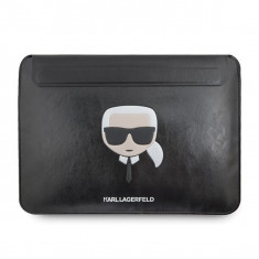 Husa Originala Karl Lagerfeld Compatibila Cu Macbook Pro / Air 13 Inch, Piele ,negru -klcs133khbk foto