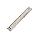 Magnet neodim bloc 100 x 13,5 x 5 mm, &icirc;n carcasă, cu 2 găuri D 3,3 și șanfren D 6,5