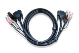 CABLU KVM ATEN cablu 3 in 1, conector tip USB (T) | 3.5 mm Jack (T) x 2 | DVI-D (T), &quot;2L-7D05U&quot;